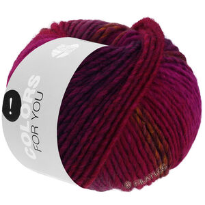 Lana Grossa COLORS FOR YOU | 163-red violet/eggplant/ochre/dark brown/dark green