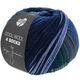 Lana Grossa COOL WOOL 4 SOCKS PRINT II | 7795-steel blue/light gray/ink blue/night blue/blue violet/gray