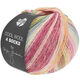 Lana Grossa COOL WOOL 4 SOCKS PRINT | 7757-light gray/wine red/green/yellow/ochre/khaki/light petrol/pink