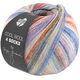Lana Grossa COOL WOOL 4 SOCKS PRINT | 7763-ecru/turquoise/light blue/gray blue/yellow/orange/purple/tomato red/cornflower/rust