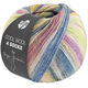 Lana Grossa COOL WOOL 4 SOCKS PRINT | 7765-yolk yellow/citrus yellow/ecru/yellow green/fuchsia/petrol/pastel green/jeans blue