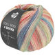 Lana Grossa COOL WOOL 4 SOCKS PRINT | 7769-cream/rose/violet blue/salmon/peach/mint/mint turquoise/gray blue/gray red/light red/turquoise blue