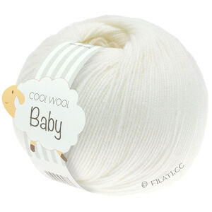 Lana Grossa COOL WOOL Baby Uni/Print 50g | 207-white