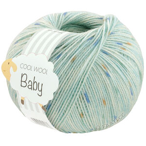 Lana Grossa COOL WOOL Baby Uni/Print 50g | 369-mint/blue/orange