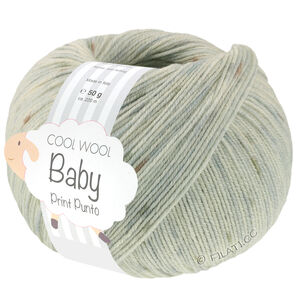 Lana Grossa COOL WOOL Baby Uni/Print 50g | 376-silver gray/taupe/light gray
