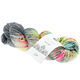 Lana Grossa COOL WOOL Hand-dyed | 105-medium gray/dark gray/rose/pink/turquoise/orange