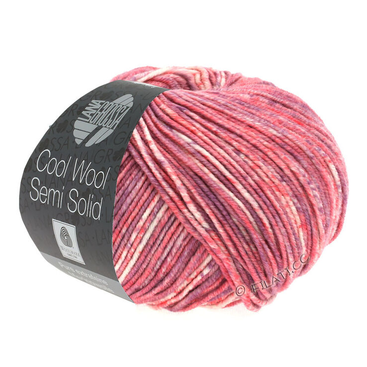 Lana Grossa COOL WOOL Semi Solid | 6502-salmon/antique violet/ecru mottled