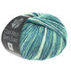 Lana Grossa COOL WOOL Semi Solid | 6506-jeans/jade/ecru mottled