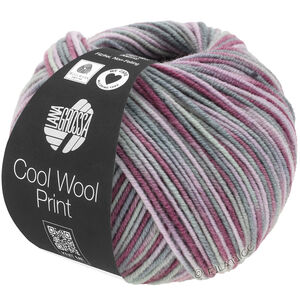Lana Grossa COOL WOOL  Print | 815-antique violet/antique pink/light gray/medium gray