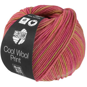 Lana Grossa COOL WOOL  Print | 840-sand yellow/heather/Orchid Rose
