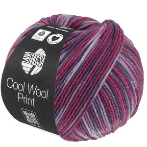 Lana Grossa COOL WOOL  Print | 841-purple/dark fuchsia/red violet