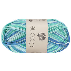 Lana Grossa COTONE  Print/Spray/Mouliné | 312-ice blue/light turquoise/blue