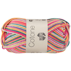 Lana Grossa COTONE  Print/Spray/Mouliné | 356-orange/pink/purple/sea green/subtle green