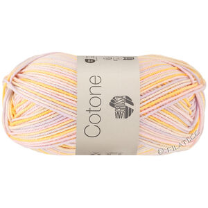 Lana Grossa COTONE  Print/Spray/Mouliné | 357-light yellow/subtle purple/rose/ecru