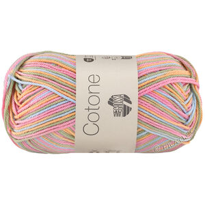 Lana Grossa COTONE  Print/Spray/Mouliné | 365-peach/rose/ice blue/pale green