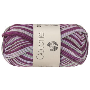 Lana Grossa COTONE  Print/Spray/Mouliné | 368-purple/orchid purple/lilac/gray