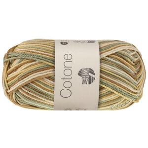 Lana Grossa COTONE  Print/Spray/Mouliné | 371-cream/vanilla/light beige/camel/Sage green