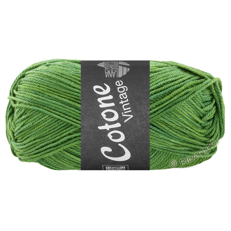 Lana Grossa COTONE Vintage | 261-green/light green/yellow mottled