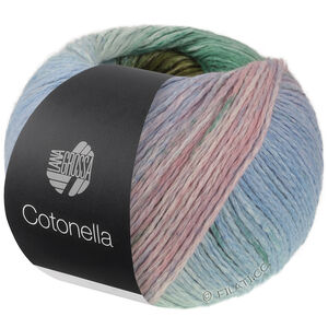 Lana Grossa COTONELLA | 16-opal green/mint/sky blue/subtle purple/rose/dark green/grass green/yellow green/light olive/dark olive