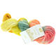 Lana Grossa ECOPUNO Hand-dyed | 508-orange/gray green/canary yellow/vanilla/carmine red