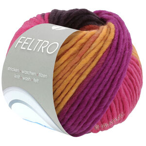 Lana Grossa FELTRO Arco | 442-pink/golden yellow/cyclamen/orange/black brown