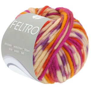 Lana Grossa FELTRO Fuoco | 734-rose/fuchsia/lilac/orange/cream