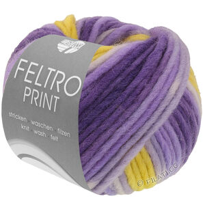 Lana Grossa FELTRO Print | 1316-purple/dark violet/mustard