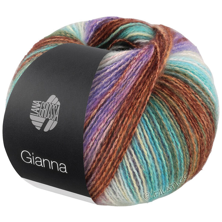 Lana Grossa GIANNA | 01-turquoise/brown/purple/rose/mint/raw white