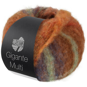 Lana Grossa GIGANTE MULTI | 104-camel/chocolate brown/orange/mint turquoise/mustard yellow/ochre/gray brown/rust
