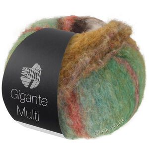 Lana Grossa GIGANTE MULTI | 105-gray green/red violet/dark jeans/yellow orange/Geranium pink/olive/moss green