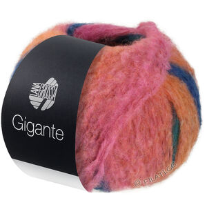 Lana Grossa GIGANTE | 15-mandarin/petrol green/pink/petrol blue/fir green/emerald