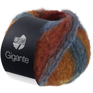 Lana Grossa GIGANTE | 19-steel gray/gray blue/ochre/red brown/wine red