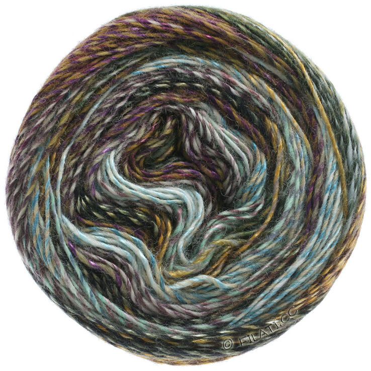 Lana Grossa GIOIA | 101-silver/mint/gray beige/eggplant/gray green/gold/black