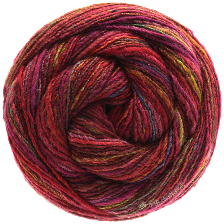 Lana Grossa GOMITOLO 200 | 201-purple red/burgundy/emerald/copper/petrol