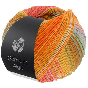 Lana Grossa GOMITOLO ALGA | 2022-yellow green/yellow orange/red orange/salmon/white/turquoise/ochre/subtle green/rose