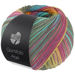 Lana Grossa GOMITOLO ALGA | 2027-gray green/turquoise/fuchsia/yellow/spring green/orange/olive/sky blue/blue/antique pink/white