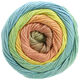 Lana Grossa GOMITOLO ALOHA | 305-yellow/orange/salmon/light green/blue green/sand/light brown