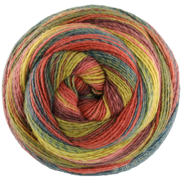 Lana Grossa GOMITOLO ARTE | 1019-curry/mustard/raspberry/strawberry/olive/petrol/heather/blackberry