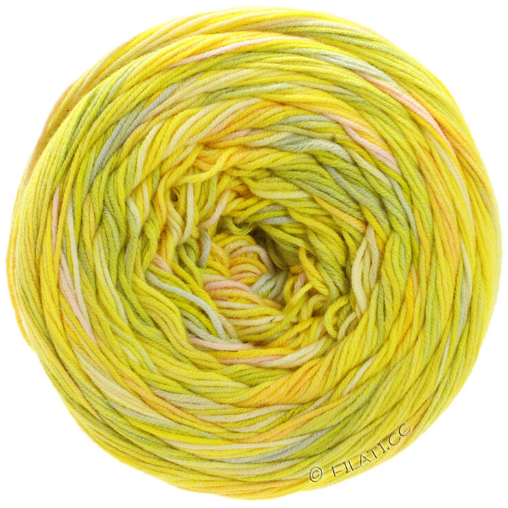 Lana Grossa GOMITOLO DENIM GRAFFITI | 351-yellow/pistachio/salmon/rose/light gray