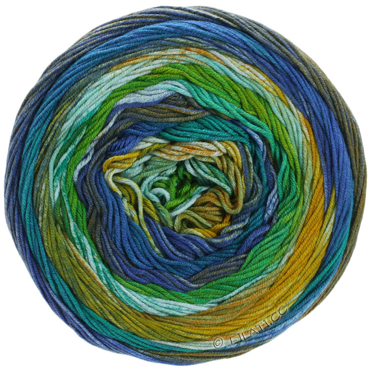Lana Grossa GOMITOLO DENIM INCA | 151-khaki/turquoise/emerald/light blue/yellow green/jade/ink/petrol/mustard yellow