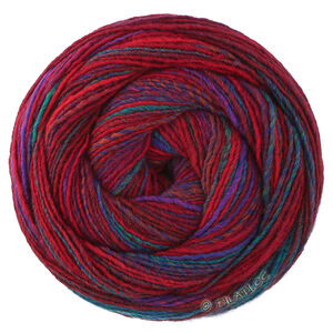 Lana Grossa GOMITOLO DISEGNO | 527-red/wine red/purple/petrol/brown red