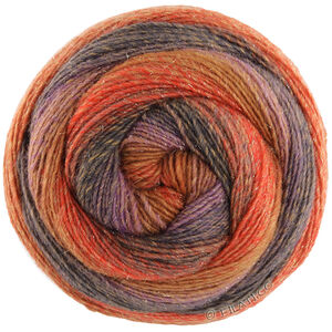 Lana Grossa GOMITOLO GALA | 4026-antique violet/gray brown/rust/orange/ochre yellow