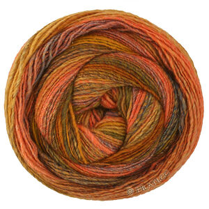 Lana Grossa GOMITOLO GALA | 4046-orange/nougat/ochre/light olive/dark olive/green brown/gray red