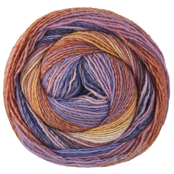 Lana Grossa GOMITOLO MODO | 621-mauve/lilac/blue/dark blue/rosewood/beige/ochre/nougat/brown/blue gray/light gray/dark gray