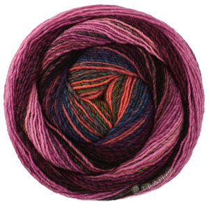 Lana Grossa GOMITOLO MODO | 623-black red/gray red/coral/pink/dark petrol/dark olive/bordeaux/fuchsia