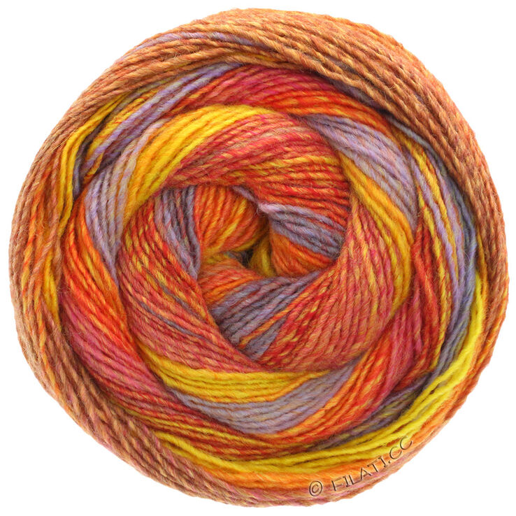 Lana Grossa GOMITOLO MOLTO | 601-red/orange/blue violet/yellow
