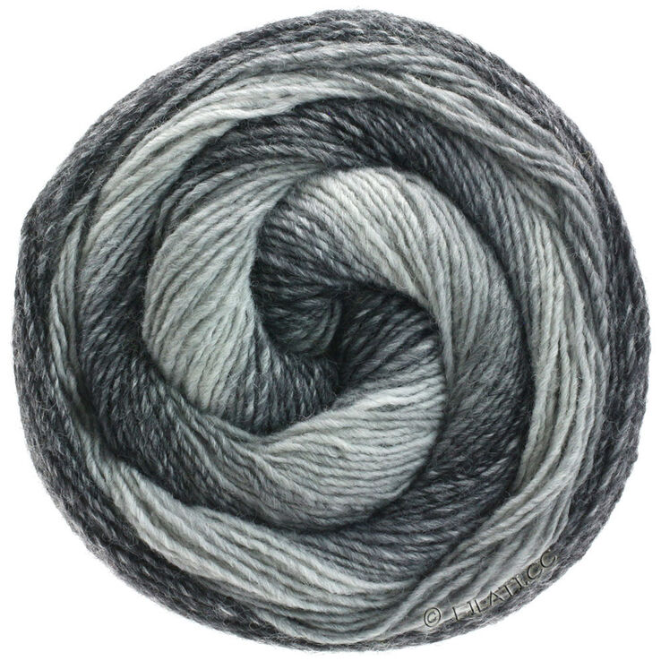 Lana Grossa GOMITOLO VERSIONE | 413-silver gray/light gray/medium gray/dark gray