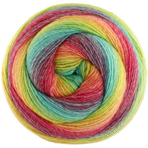 Lana Grossa GOMITOLO VERSIONE | 450-raspberry/lobster/orange/yellow/sweet lime/jade/turquoise/fuchsia