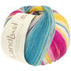 Lana Grossa LANDLUST DIE SOCKENWOLLE 150g 6-Ply | 911-fuchsia/raspberry/yellow/ecru/jade