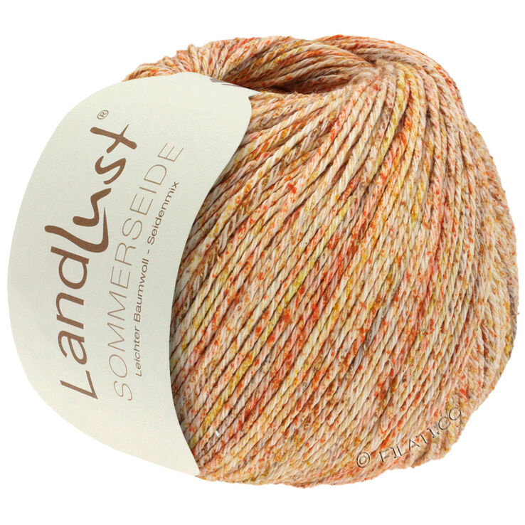 Lana Grossa LANDLUST SOMMERSEIDE Mélange | 101-orange mottled
